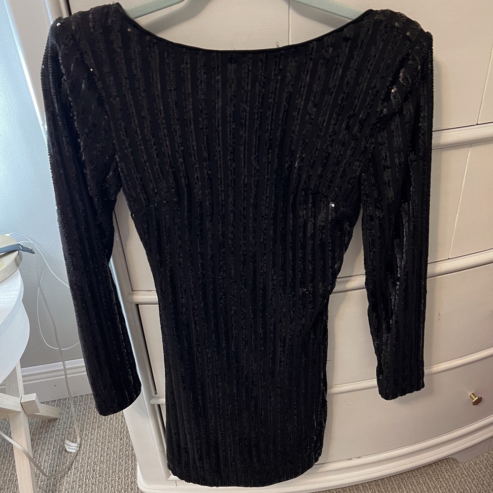 Black sequins dress